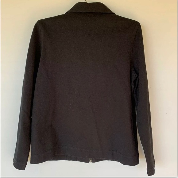 Vintage Black Apple Made Australia Zip Front Top - Picture 3 of 5